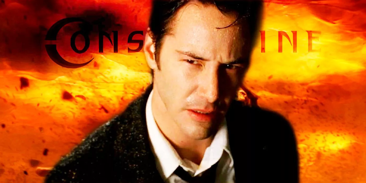 Custom Image of Keanu Reeves with a fiery Constantine background