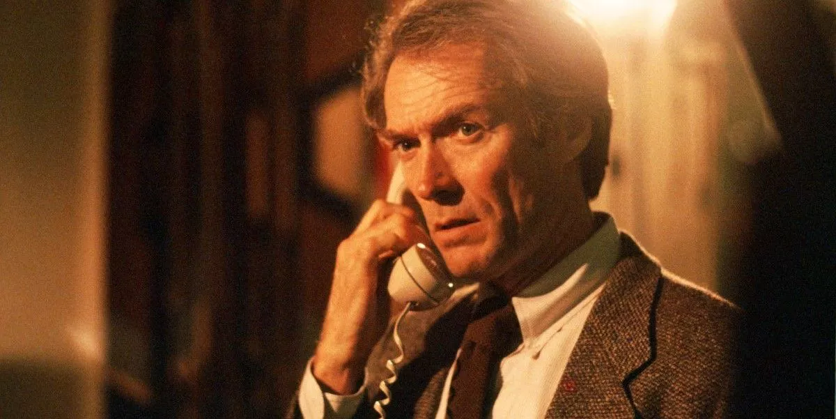 Clint Eastwood as Wes Block on the phone in Tightrope