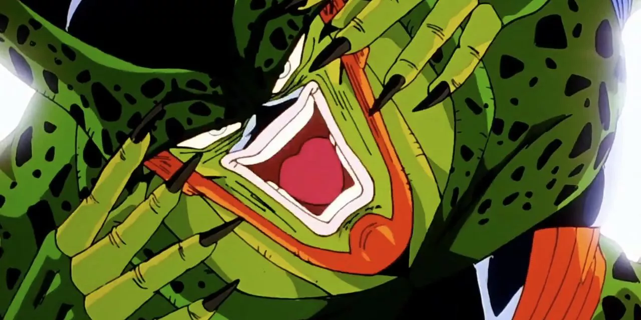 Semi-Perfect Cell uses Tien's Solar Flare in Dragon Ball Z.