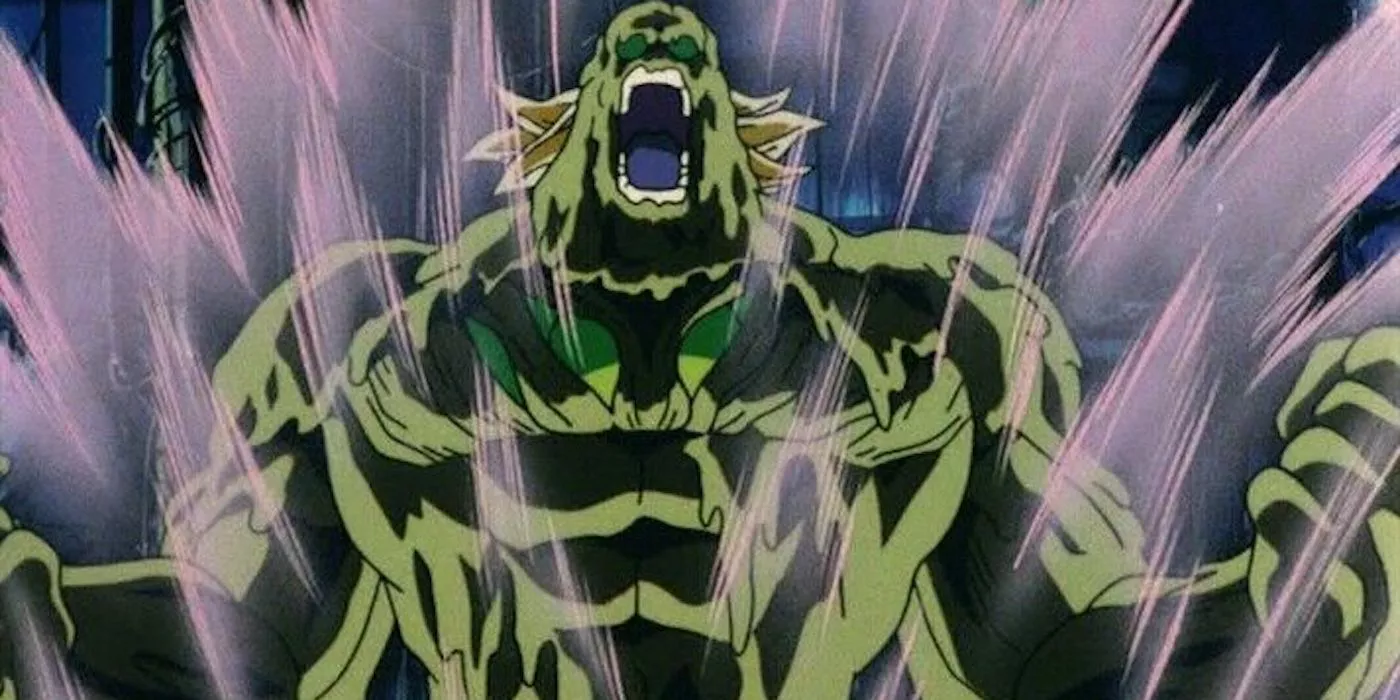 Melting Bio-Broly powers up in Dragon Ball Z: Bio-Broly.