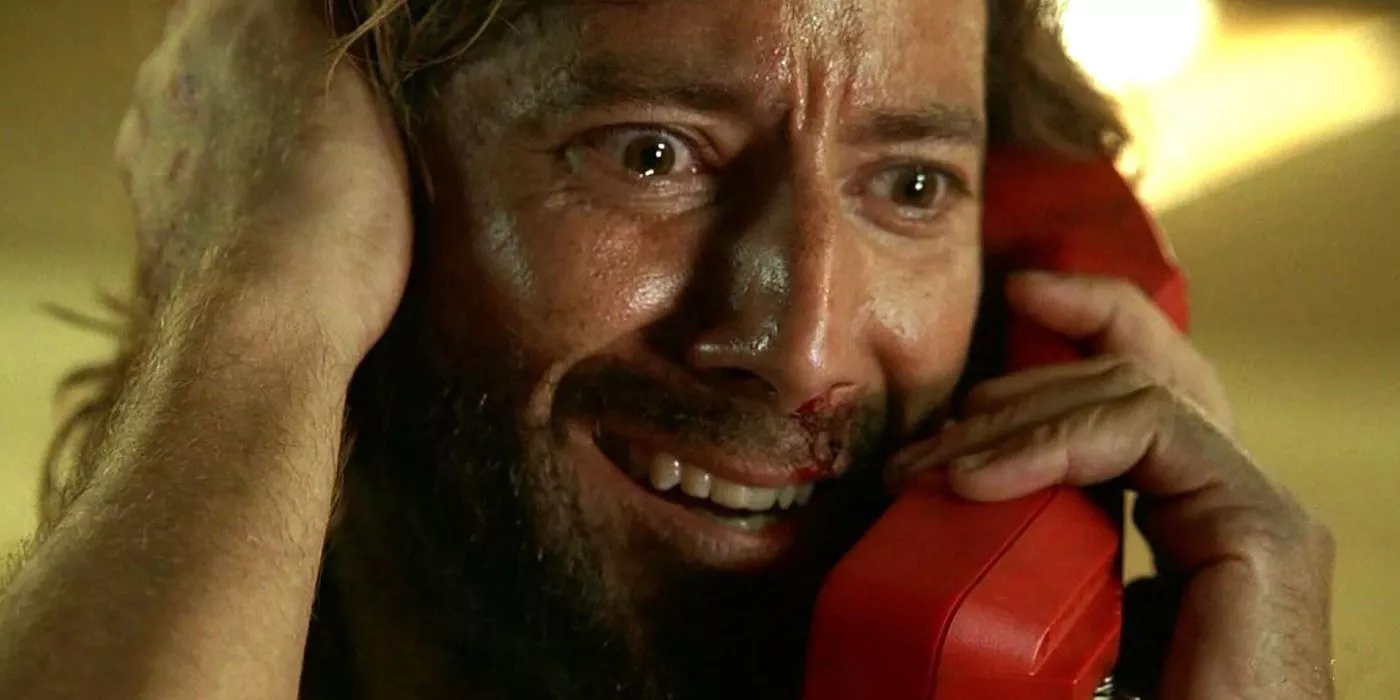 Desmond makes a tearful call to Penny in the Lost episode 'The Constant'