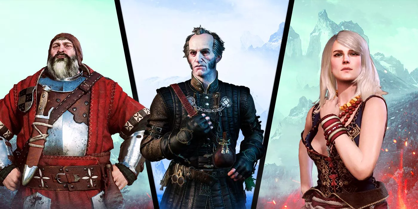 Emiel, the Bloody Baron, and Keira from The Witcher 3