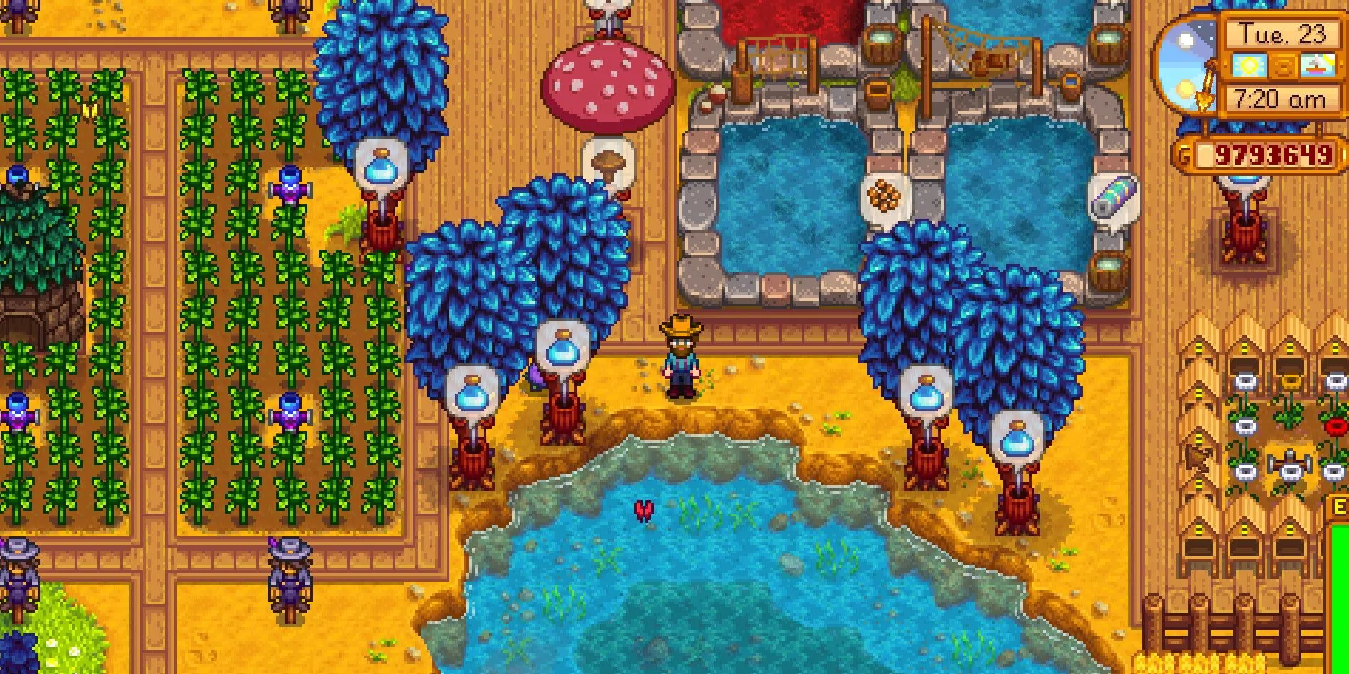 Stardew Valley multiple Mystic Trees with Mystic Syrup.