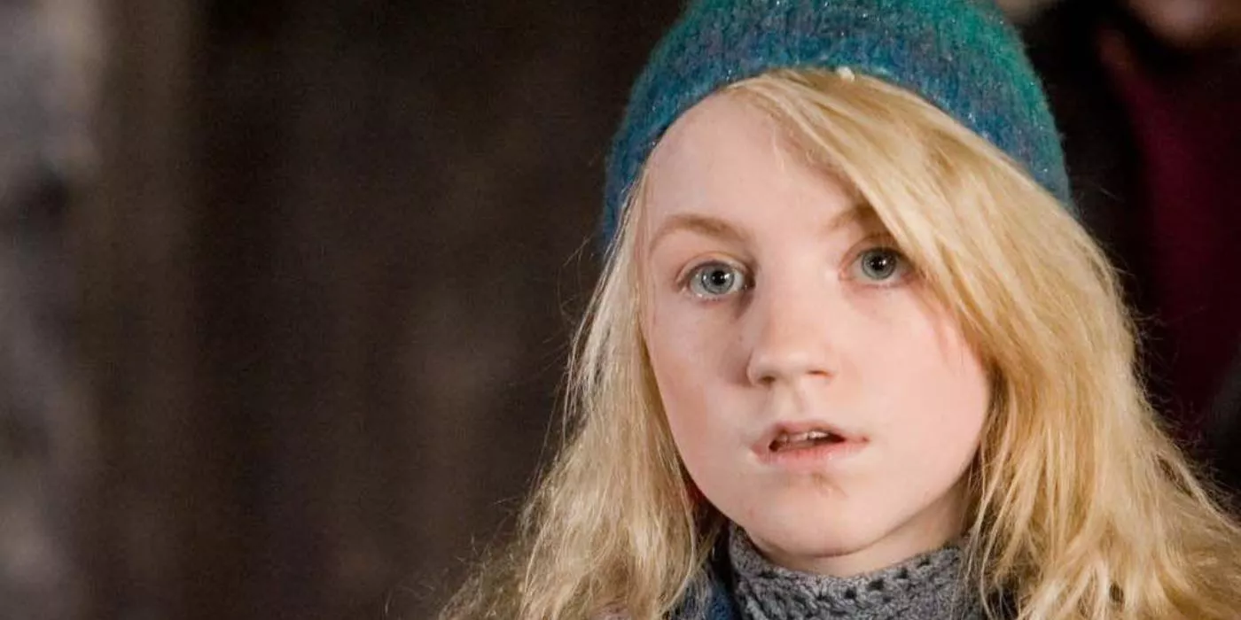 A close-up shows Luna Lovegood in Harry Potter