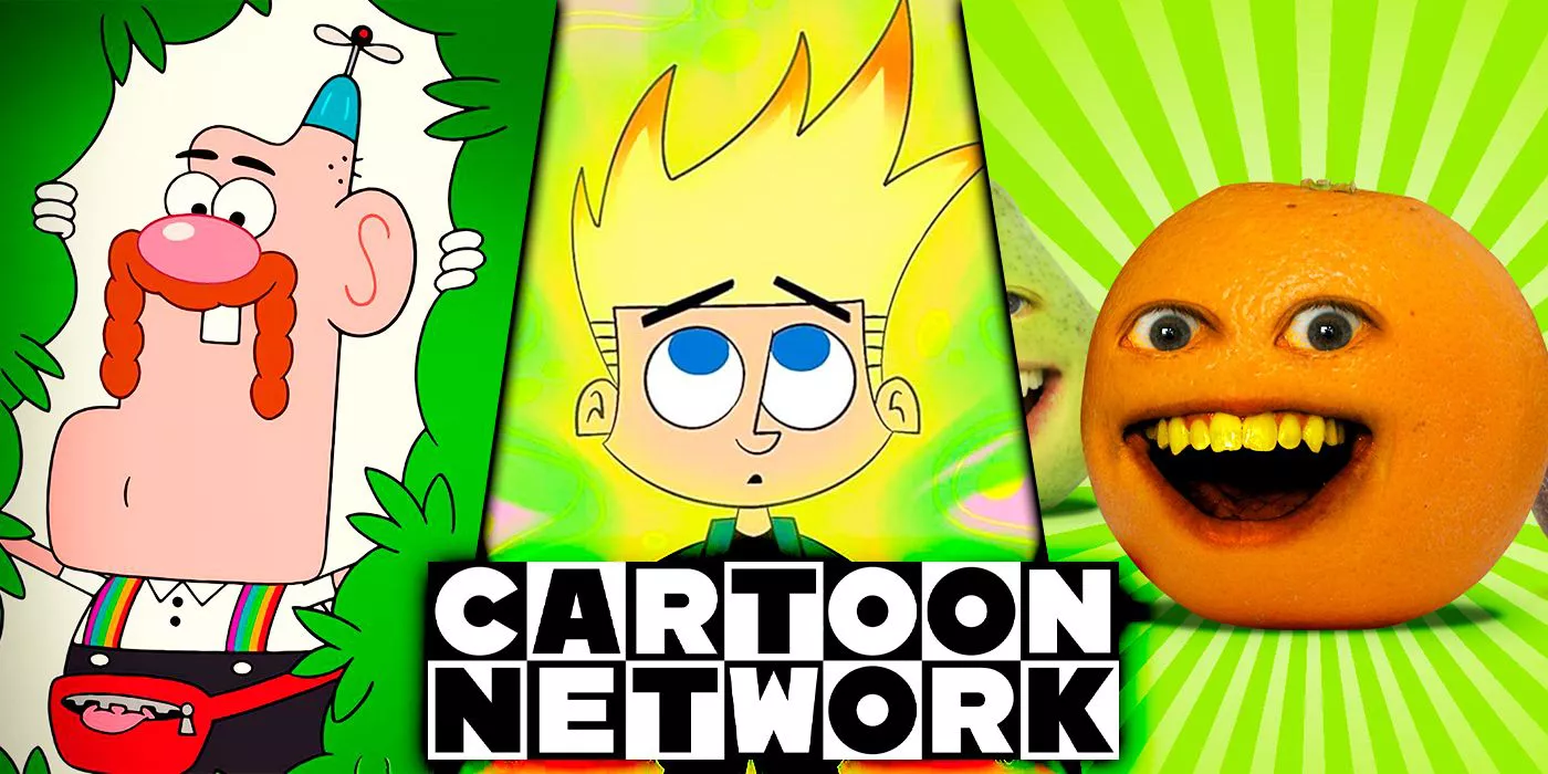 Images of Johnny Test, Uncle Grandpa and Annoying Orange from Cartoon Network are spliced together to form a custom image.