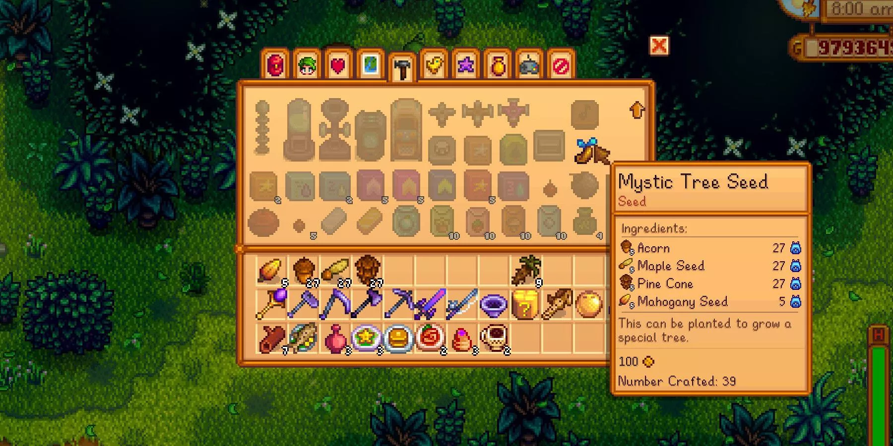 Creando una Semilla del Árbol Místico en Stardew Valley