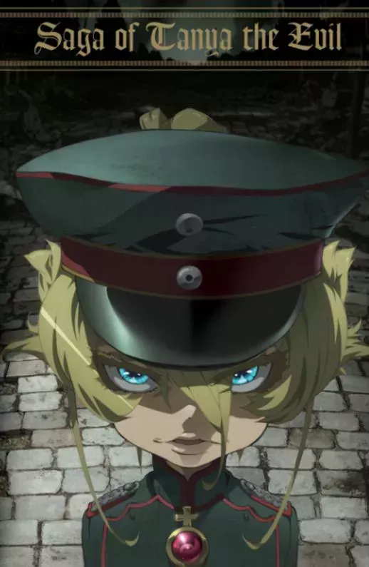 Tanya is glaring on the poster for Saga of Tanya the Evil.