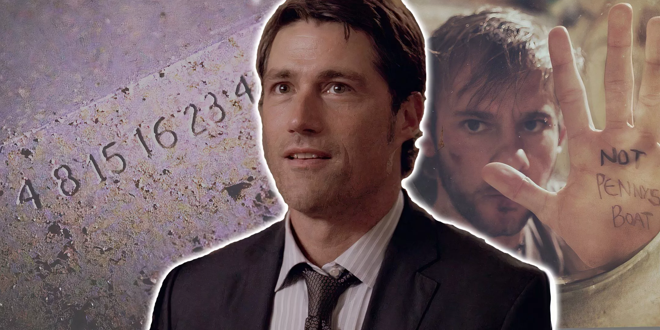 Jack superimposed over the Numbers and Charlie from LOST