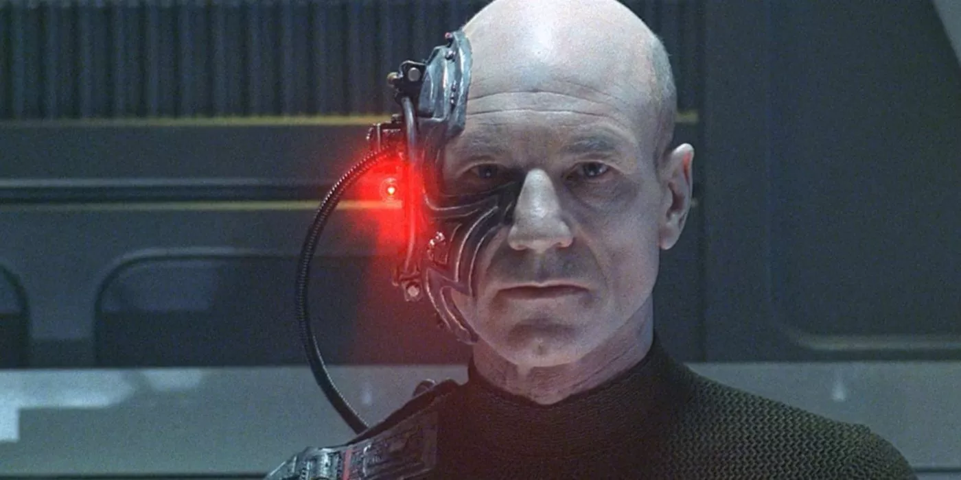 Captain Jean-Luc Picard turned into Locutus of Borg Star Trek The Next Generation