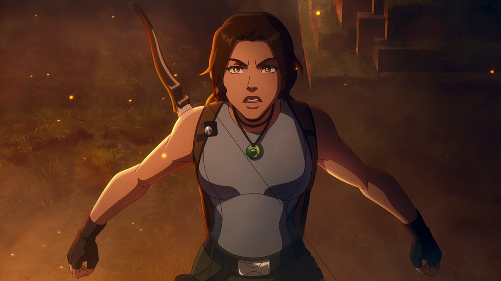 ¿Forma parte el anime de Tomb Raider de Netflix del canon de los videojuegos?