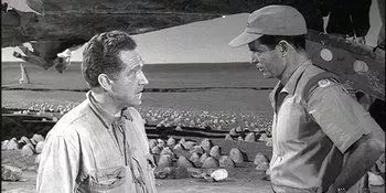 William Benteen talks to a fellow colonist on The Twilight Zone