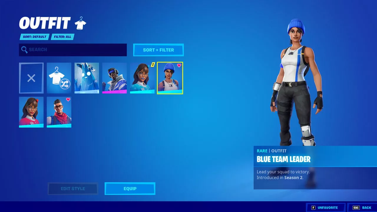 Blue Team Leader Fortnite Skin