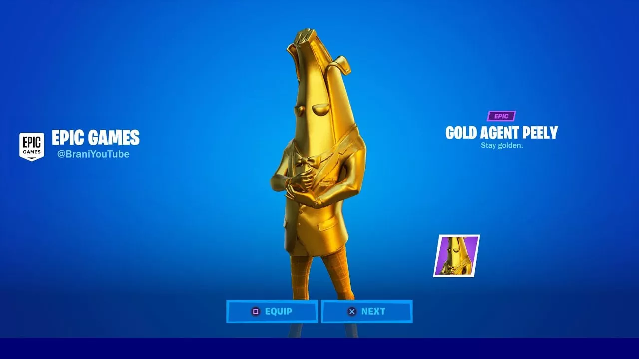 Golden Peely Fortnite Skin