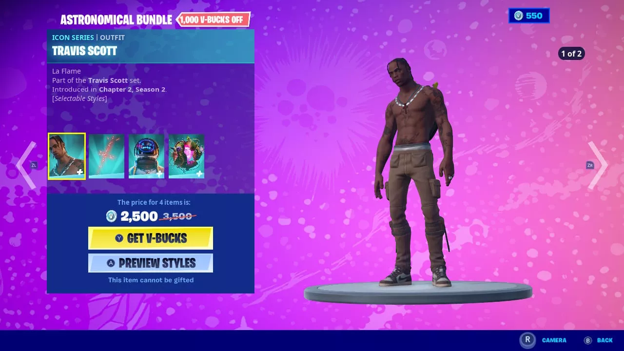 Travis Scott Fortnite Skin