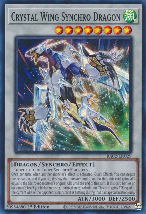 Crystal Wing Synchro Dragon en el TCG/OCG de Yu-Gi-Oh!