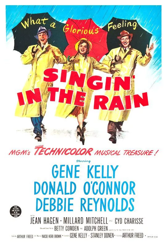 Gene Kelly, Donald O'Connor y Debbie Reynolds en Singin' in the Rain