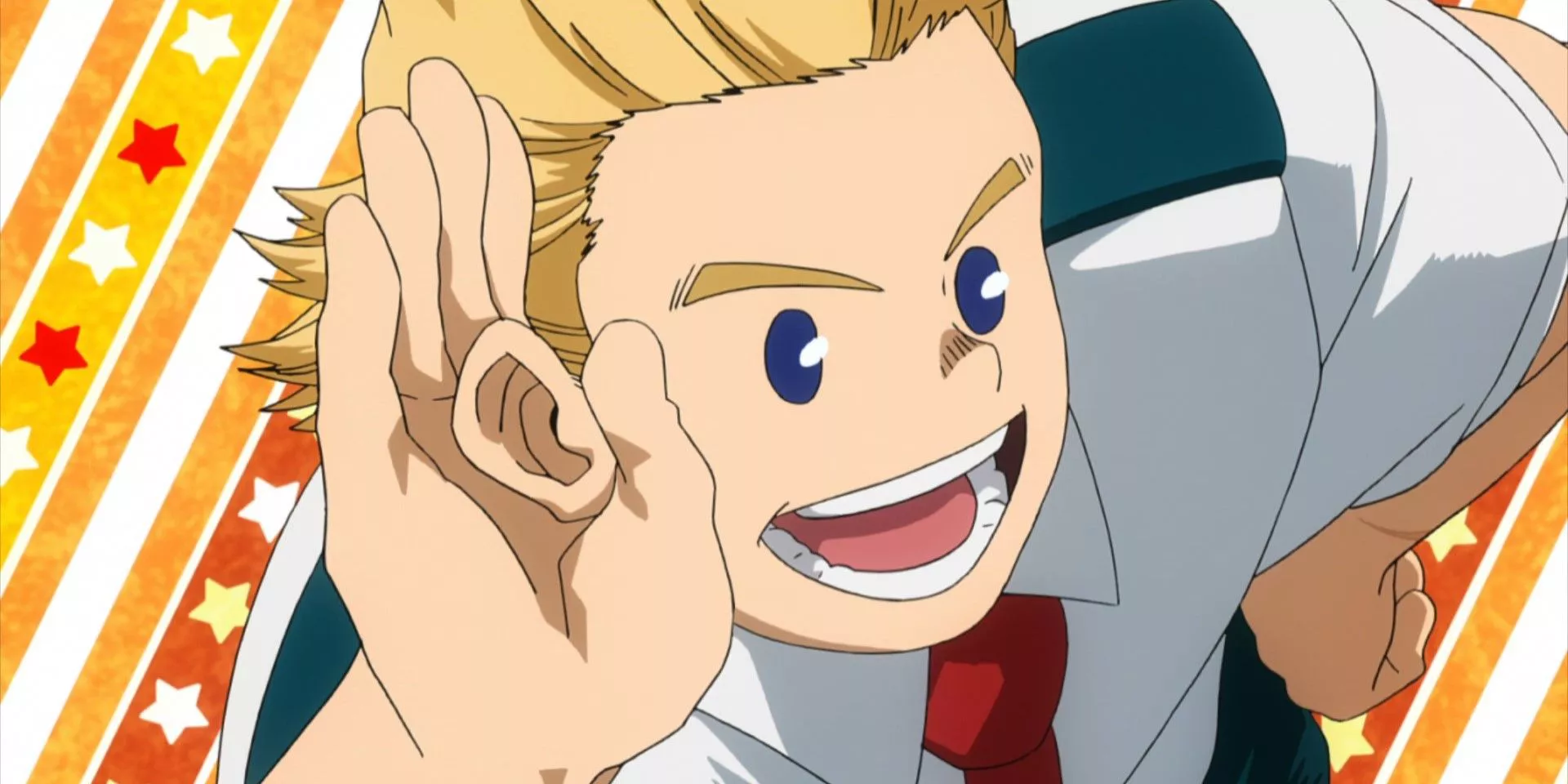 mirio togata está bromeando en my hero academia