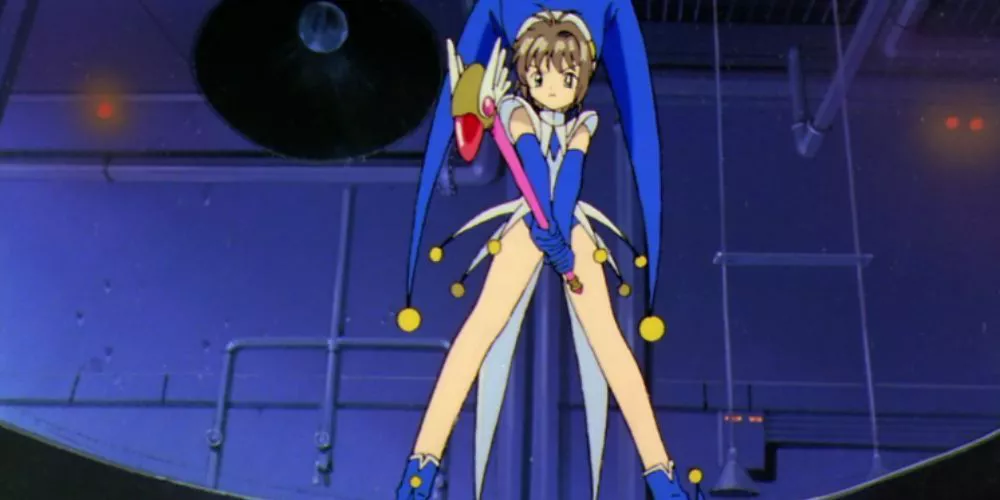 Cardcaptor Sakura wearing a jester's costume in Cardcaptor Sakura.