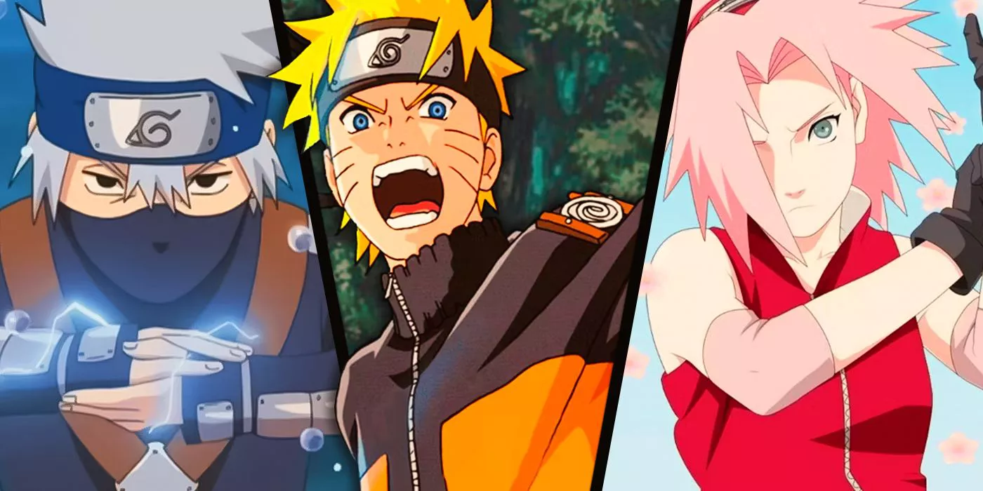 Kakashi, Naruto y Sakura de Naruto