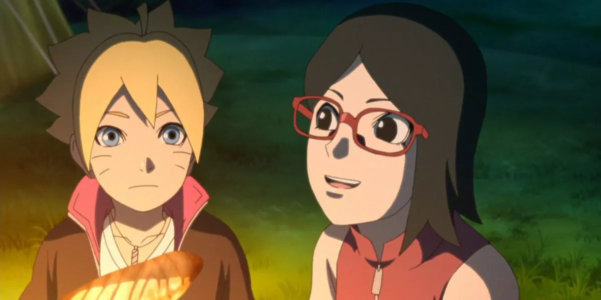 Boruto y Sarada de Boruto.