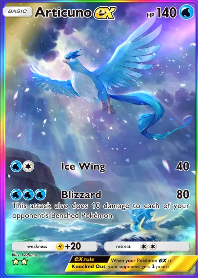 Articuno ex es el foco de una estrategia única.