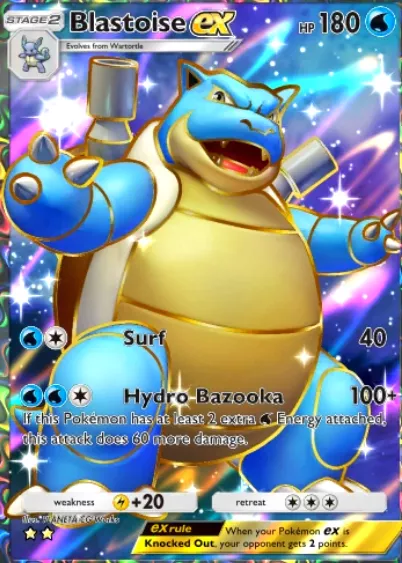 Blastoise ex es una carta resistente.