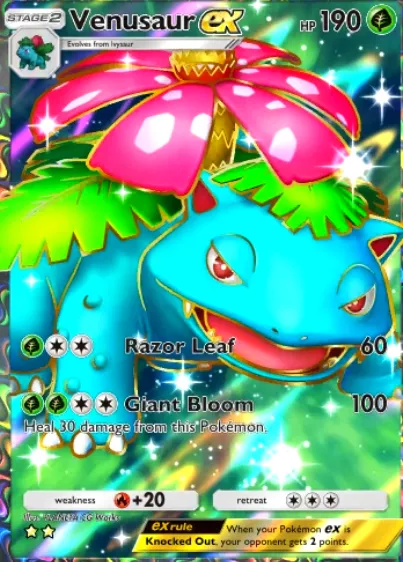 Venusaur ex es un fuerte sanador.