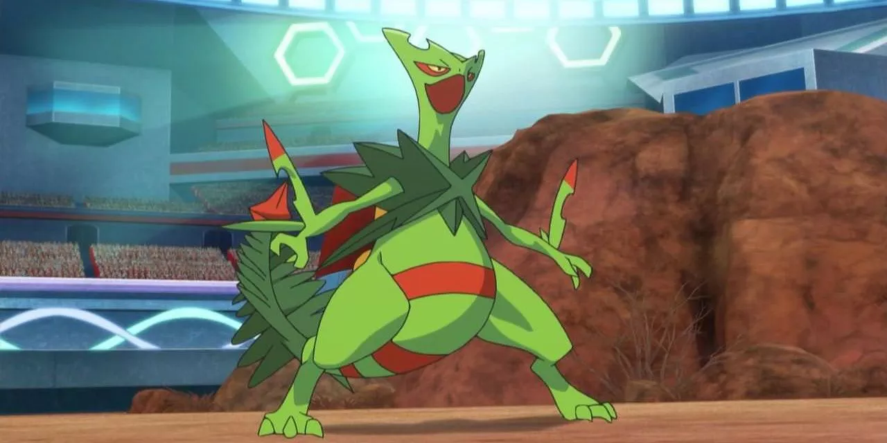 Sawyer's Mega Sceptile in the Pokemon anime