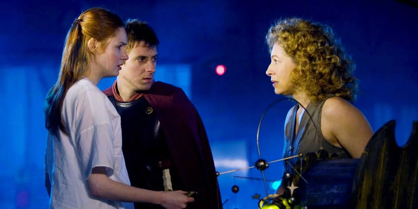 Amy Pond, Rory Williams y River Song en Doctor Who.