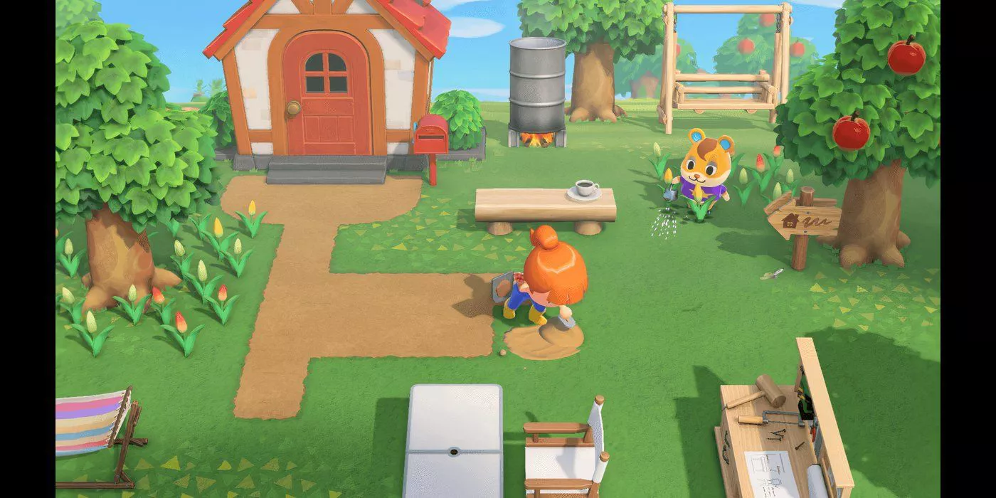 Casa inicial en Animal Crossing: New Horizons.