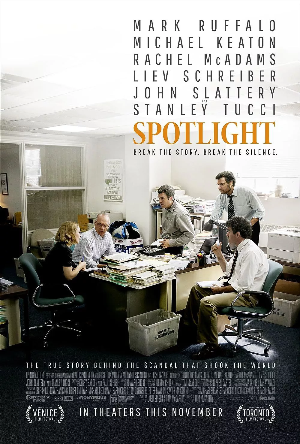 El Reparto en el Póster de Spotlight