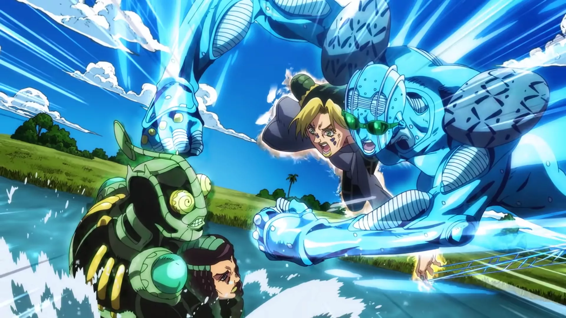 Foo Fighters Attacked by Jolyne and Stone Free