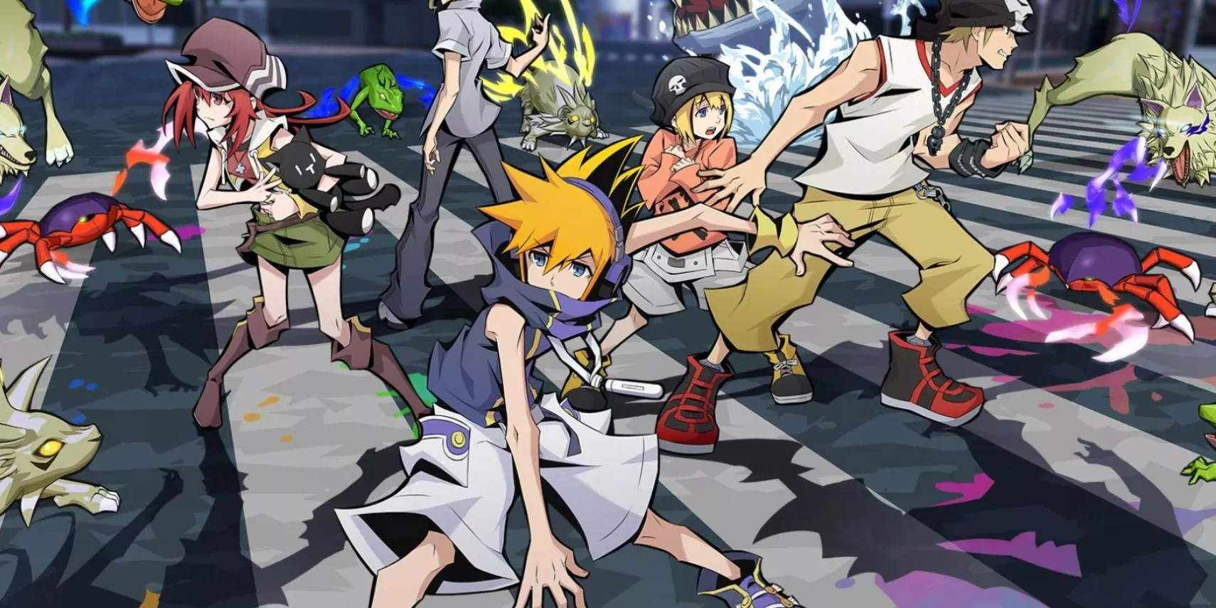 Los personajes principales de The World Ends With You