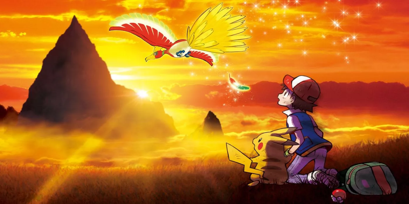 Ash, Pikachu y Ho-Oh de Pokémon la película: ¡Te elijo a ti!