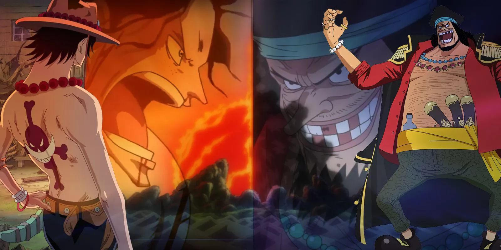 Ace Vs. Blackbeard from One Piece