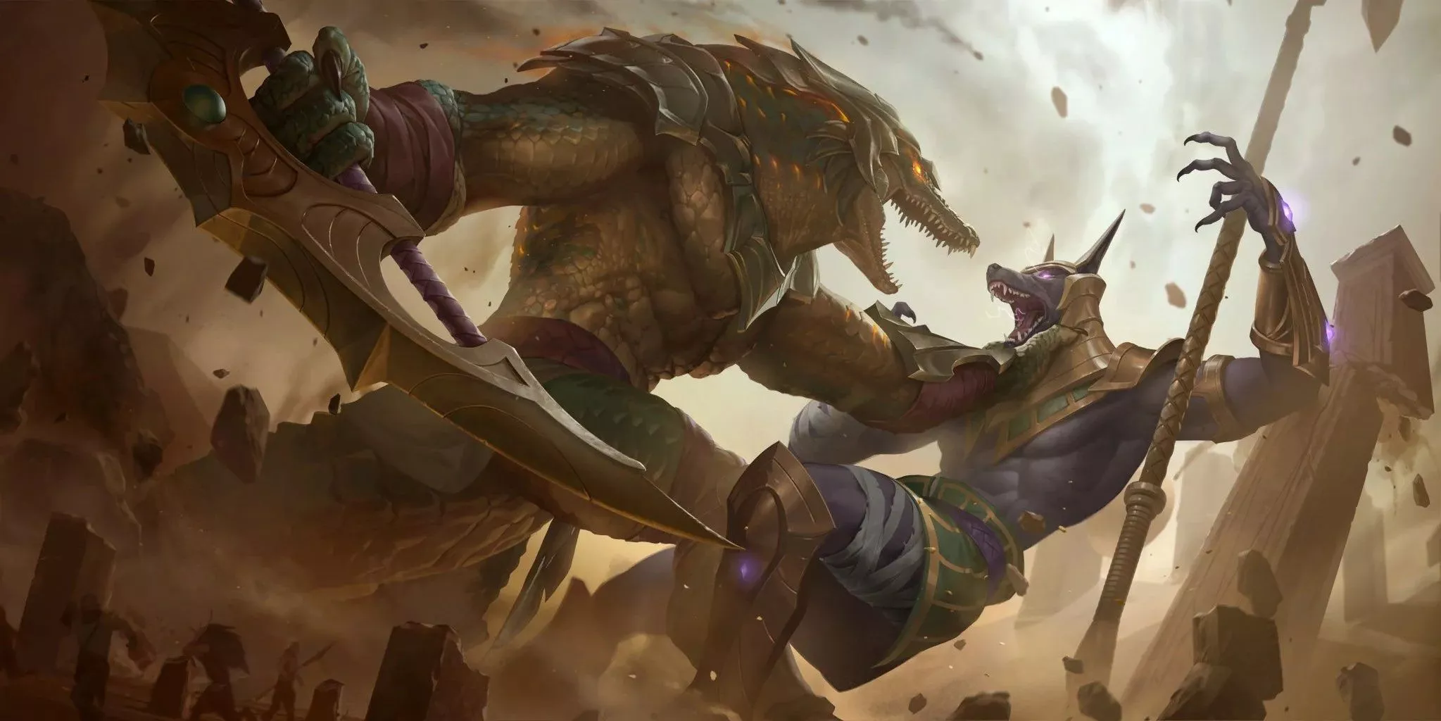 Renekton se enfrenta a Nasus en Shurima