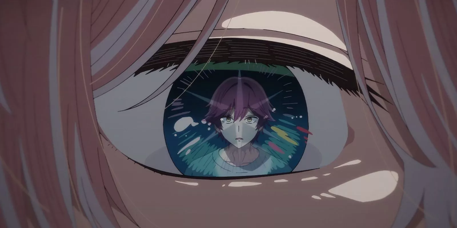 Melt narushima is reflected in aqua's eye star.