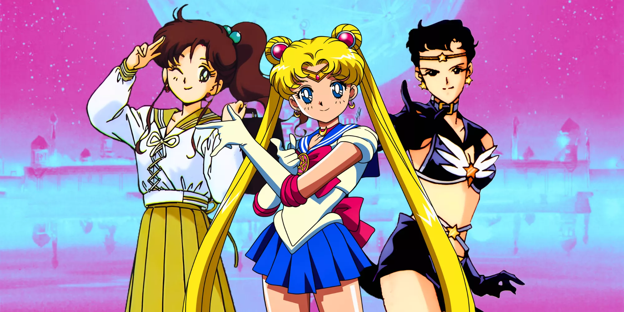 Custom Image of Makoto Kino, Sailor Moon, and Sailor Star Fighter from Sailor Moon-1