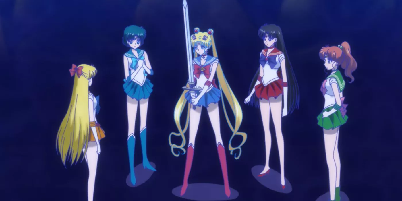 sailor moon and the sailor guardians fight queen beryl in sailor moon crystal