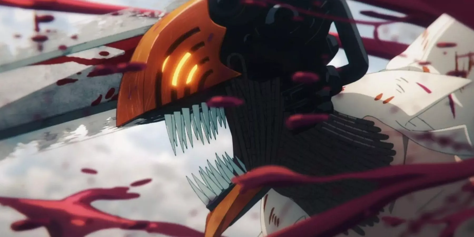 Denji fighting as Chainsaw Man in the titular anime