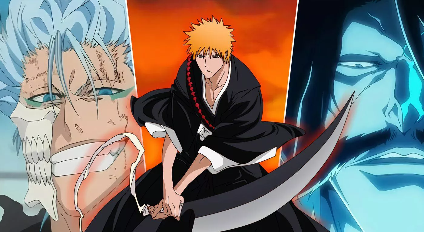 Grimmjow, Ichigo, and Yhwach from the popular Bleach series