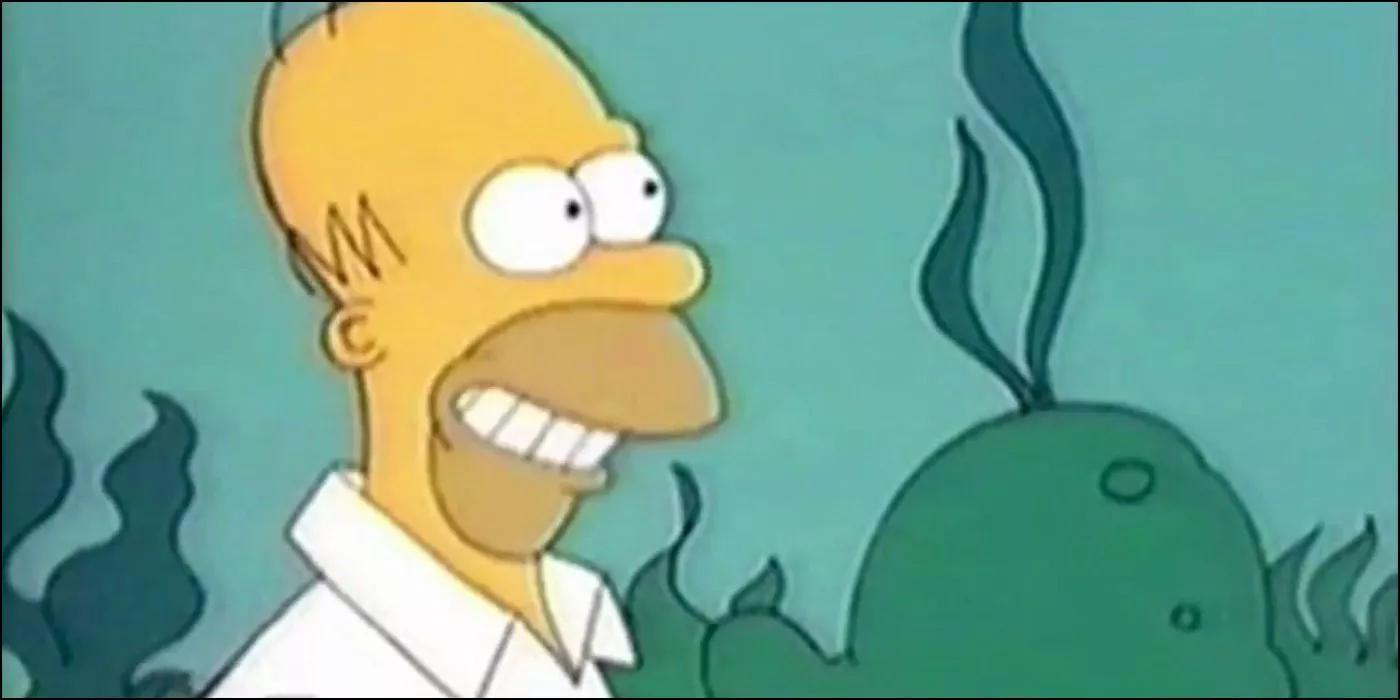 Homer Simpson en el acuario