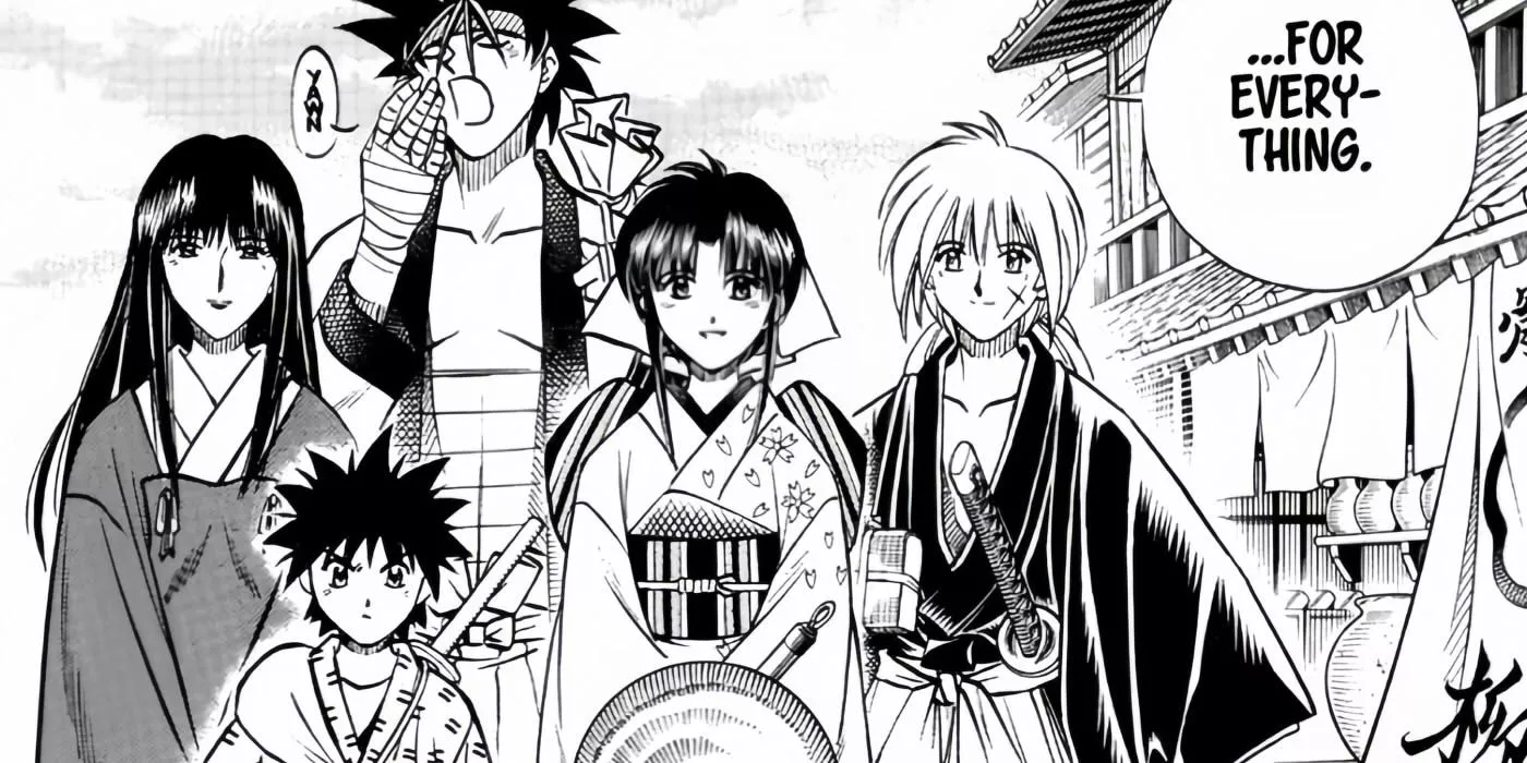 Rurouni Kenshin manga panel.