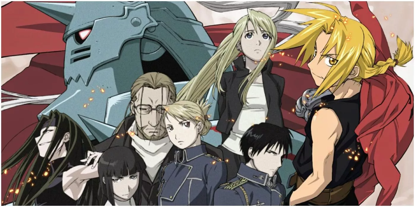 El elenco de Fullmetal Alchemist 2003.