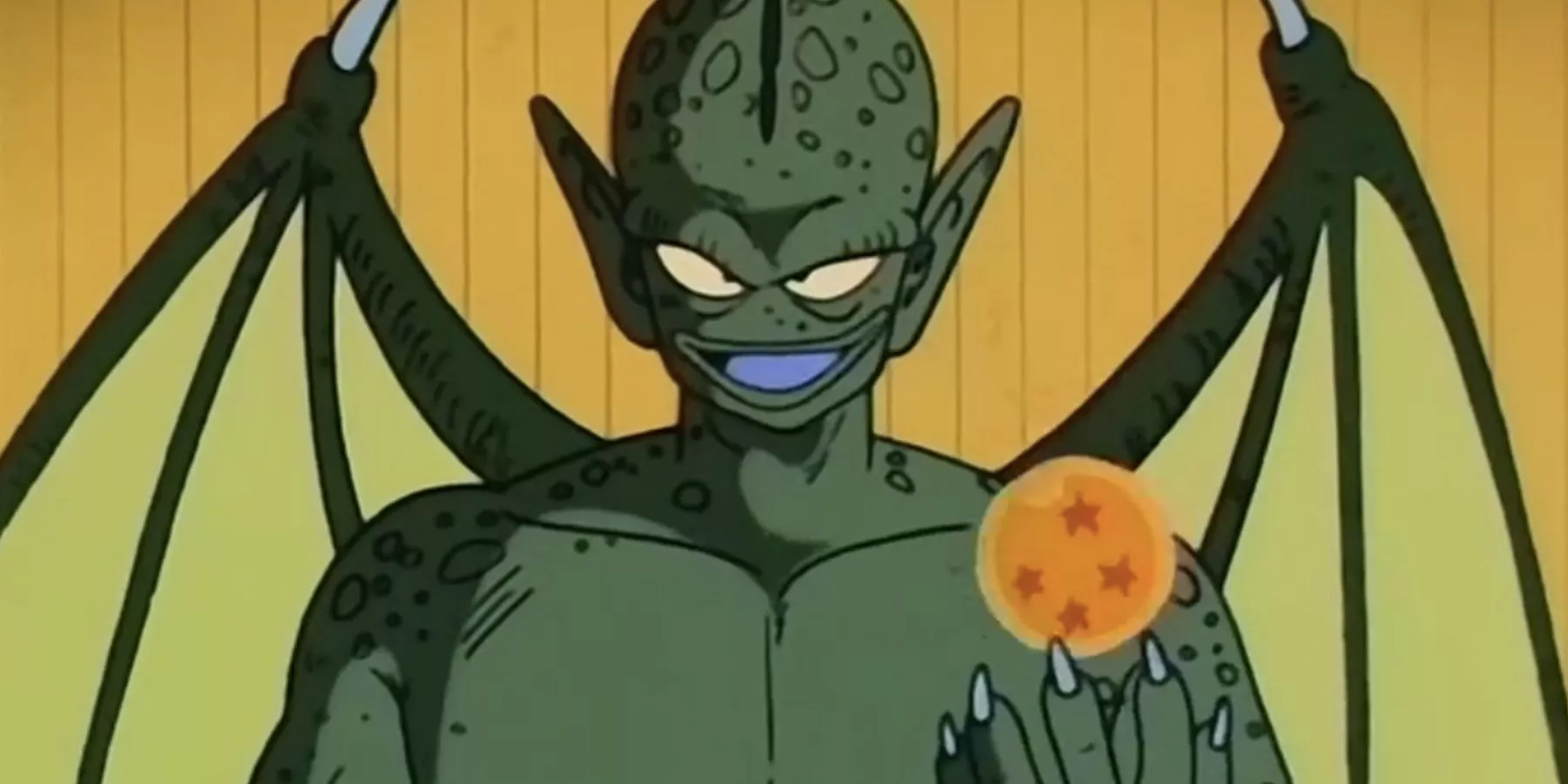 Tambourine gloats over his acquired Dragon Ball in Dragon Ball.