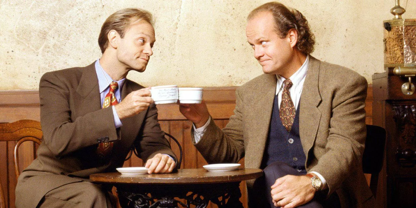 Frasier y Niles Crane tomando café en Frasier