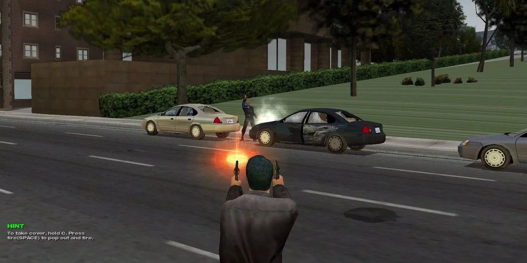 A shootout in True Crime: Streets of LA