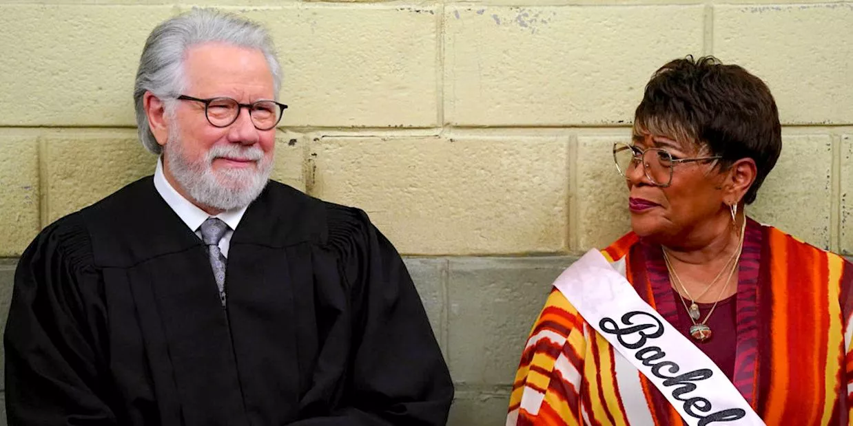 John Larroquette y Marsha Warfield en Night Court