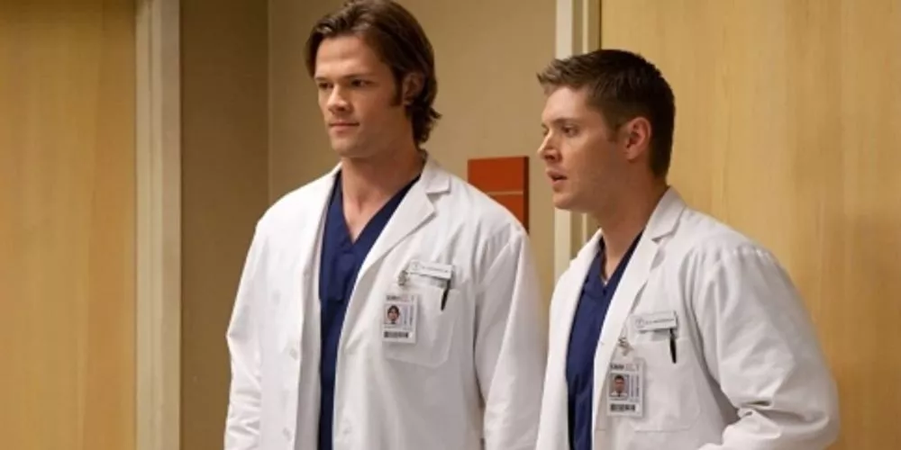 Sam and Dean appear as doctors in the genre-changing episode Changing Channels (Supernatural)