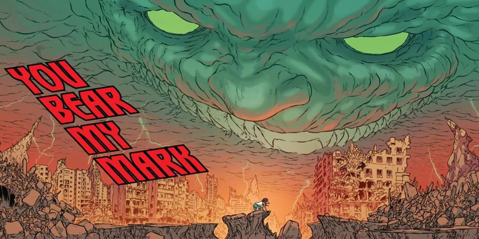 El Uno Por Debajo de Todo el Universo Marvel abarcando todo el cielo en Immortal Hulk